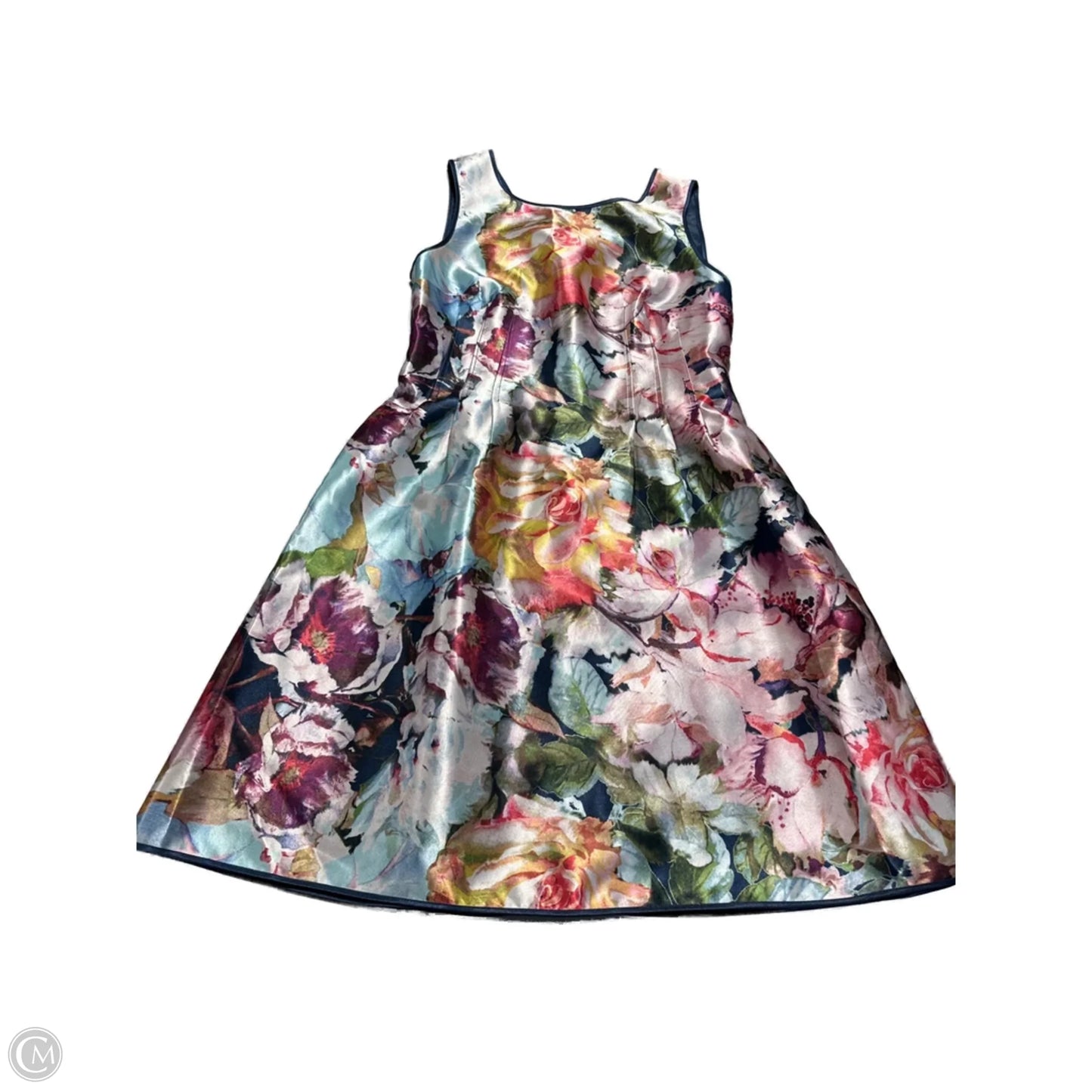 Dress Casual Midi By Cmc In Multi-colored, Size: M