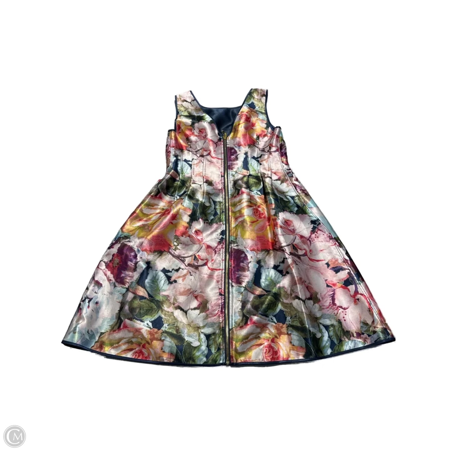 Dress Casual Midi By Cmc In Multi-colored, Size: M