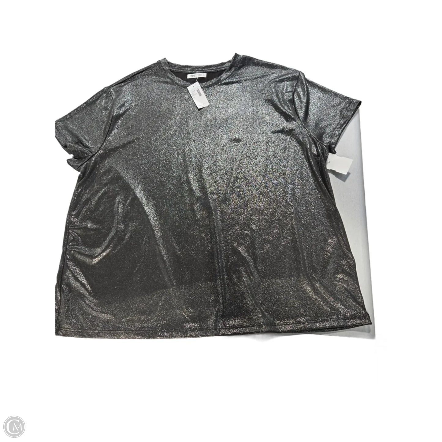 Top Short Sleeve By Edgely In Black, Size: 1x