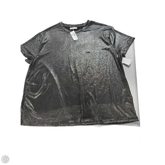 Top Short Sleeve By Edgely In Black, Size: 1x