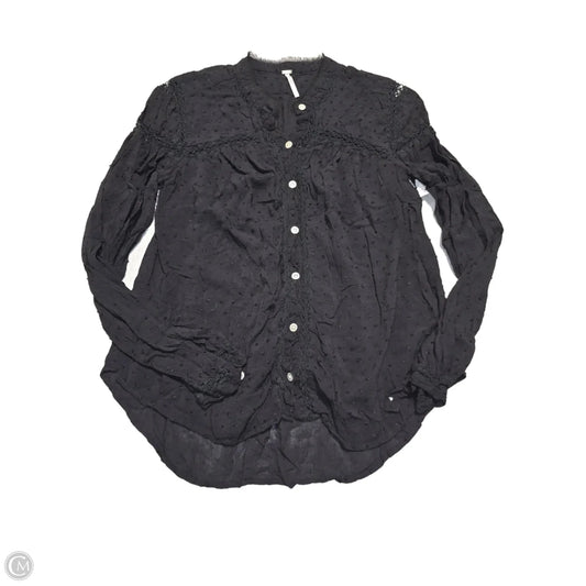 Top Long Sleeve By Free People In Black, Size: S