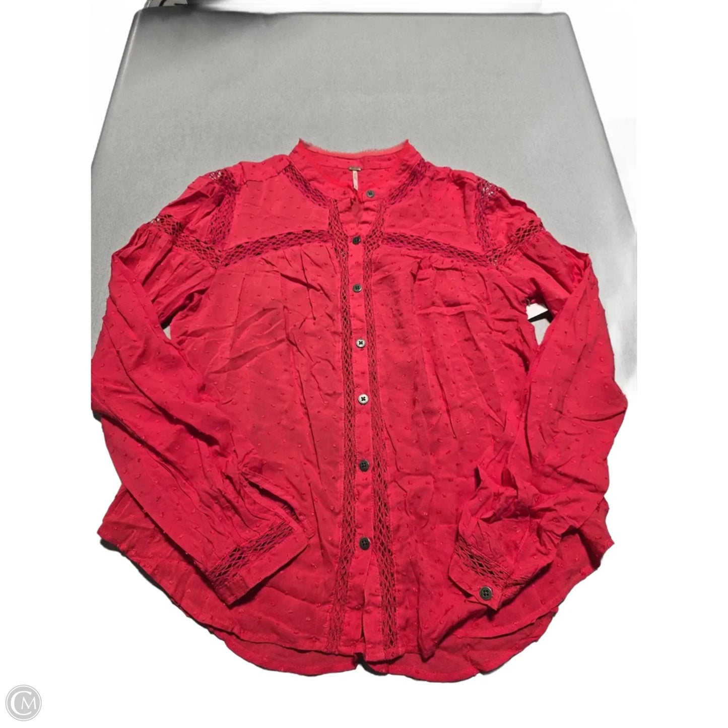 Top Long Sleeve By Free People In Pink, Size: S