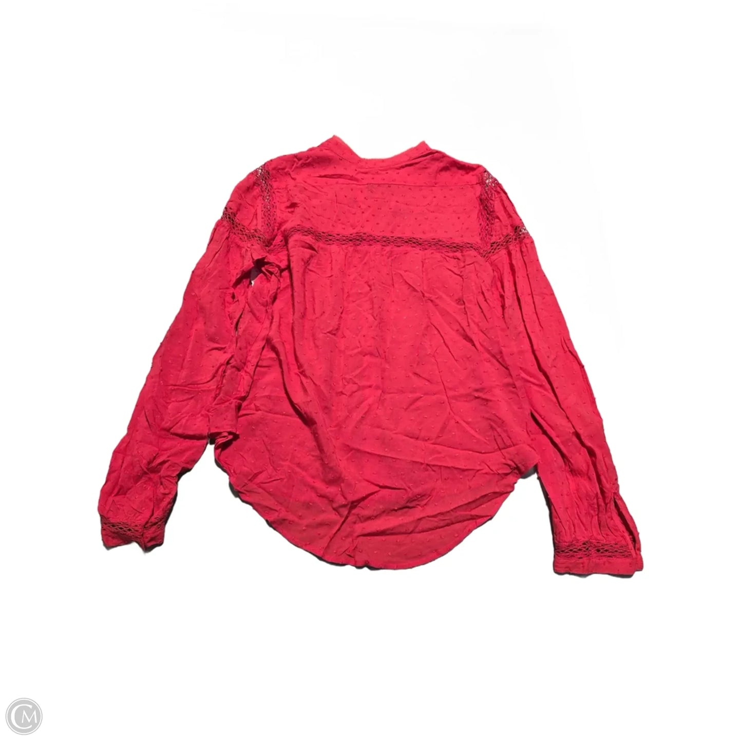 Top Long Sleeve By Free People In Pink, Size: S