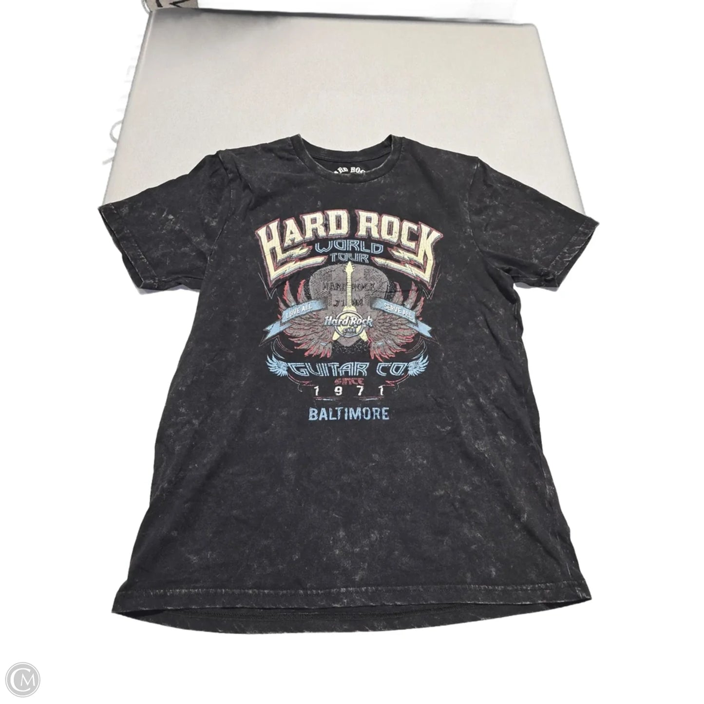 Top Short Sleeve By Cmc In Grey, Size: M