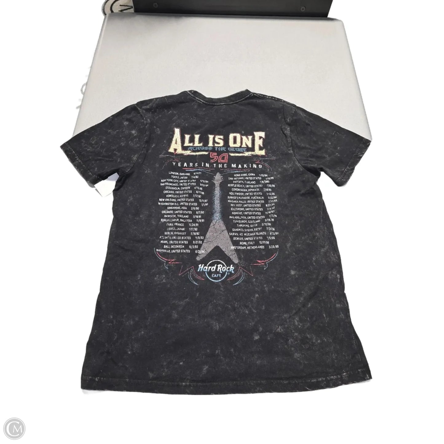 Top Short Sleeve By Cmc In Grey, Size: M