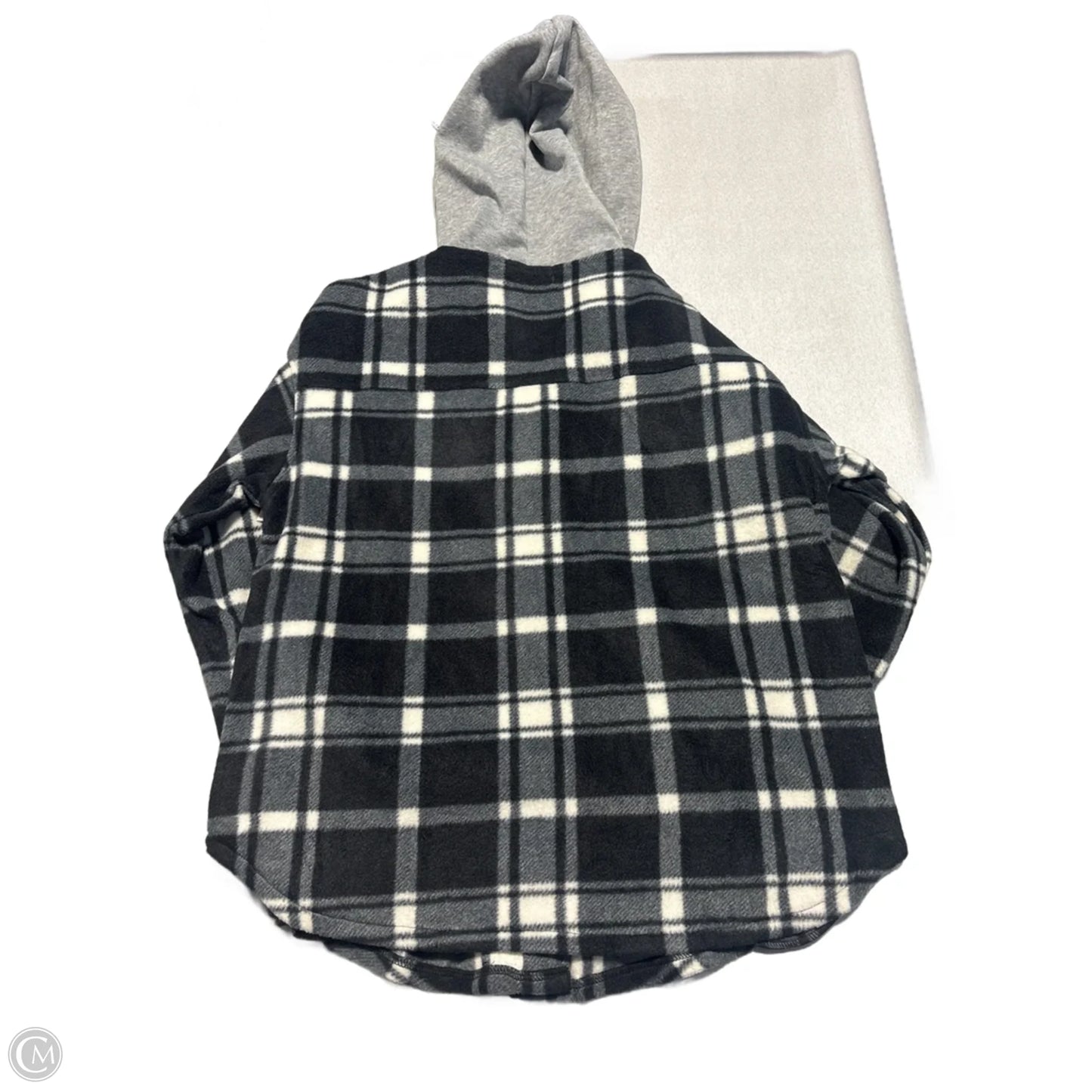 Jacket Fleece By Active Usa In Plaid Pattern, Size: M
