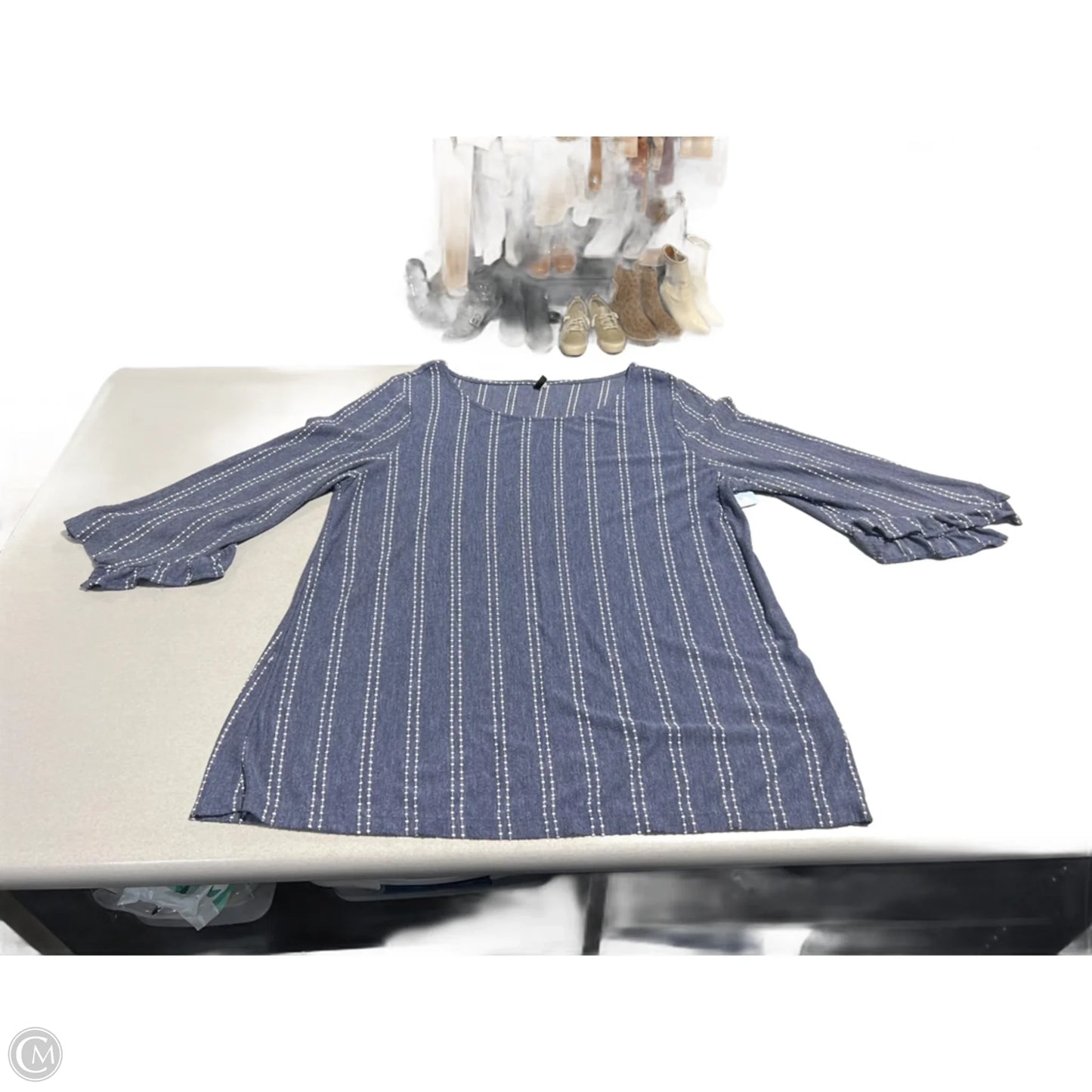 Top Long Sleeve By Cmc In Blue, Size: Xl