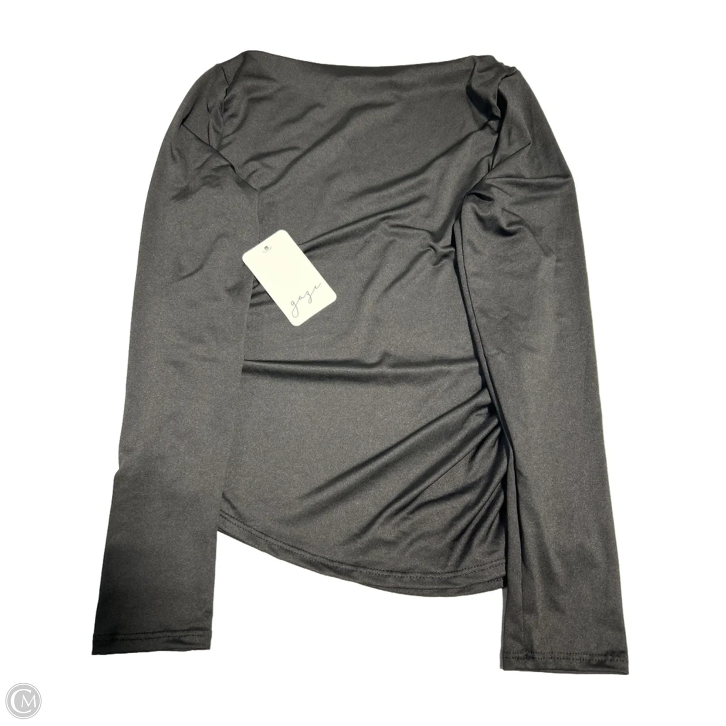 Top Long Sleeve By Cmc In Black, Size: M