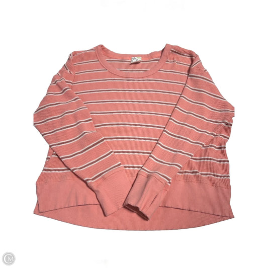 Top Long Sleeve By Aerie In Striped Pattern, Size: S