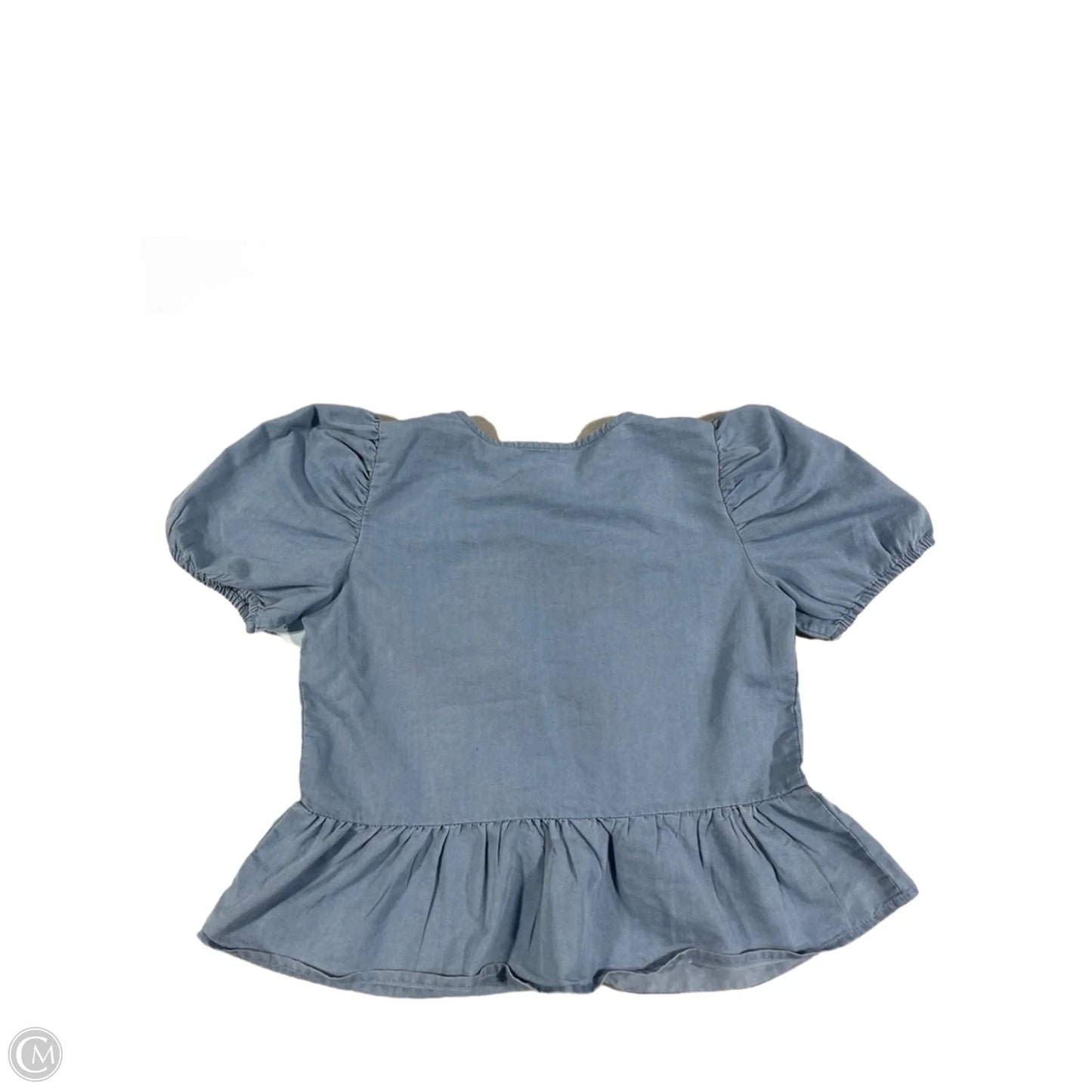 Top Short Sleeve By Sim & Sam In Blue Denim, Size: M