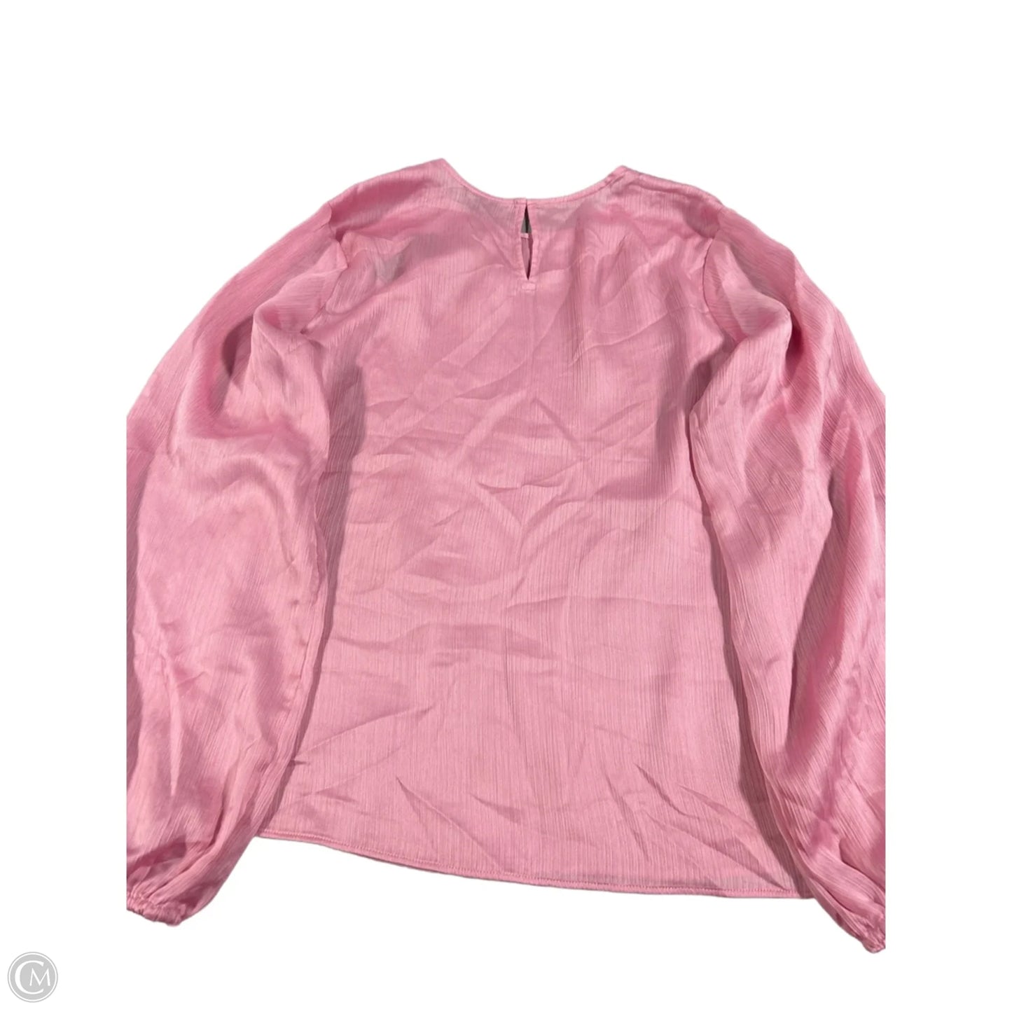 Blouse Long Sleeve By Express In Pink, Size: L