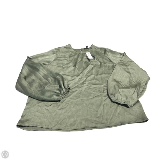 Blouse Long Sleeve By Express In Green, Size: L