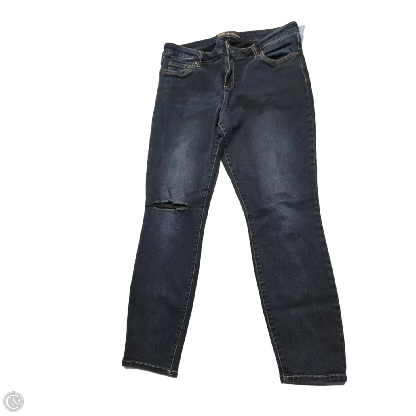 Jeans Straight By Kut In Blue Denim, Size: 14