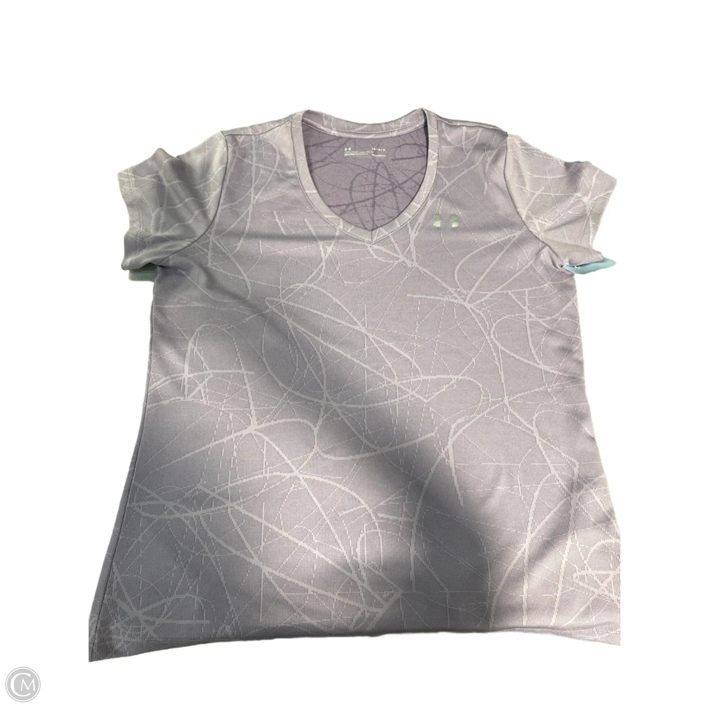 Athletic Top Short Sleeve By Under Armour In Purple, Size: L