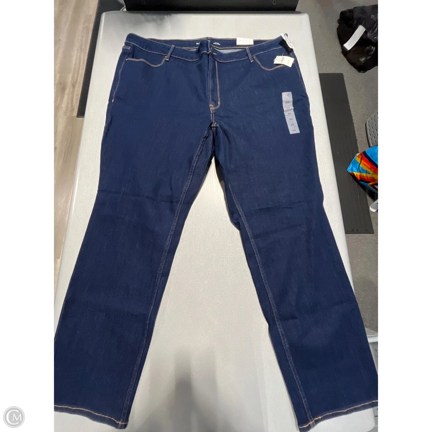 Jeans Straight By Old Navy In Blue Denim, Size: 24