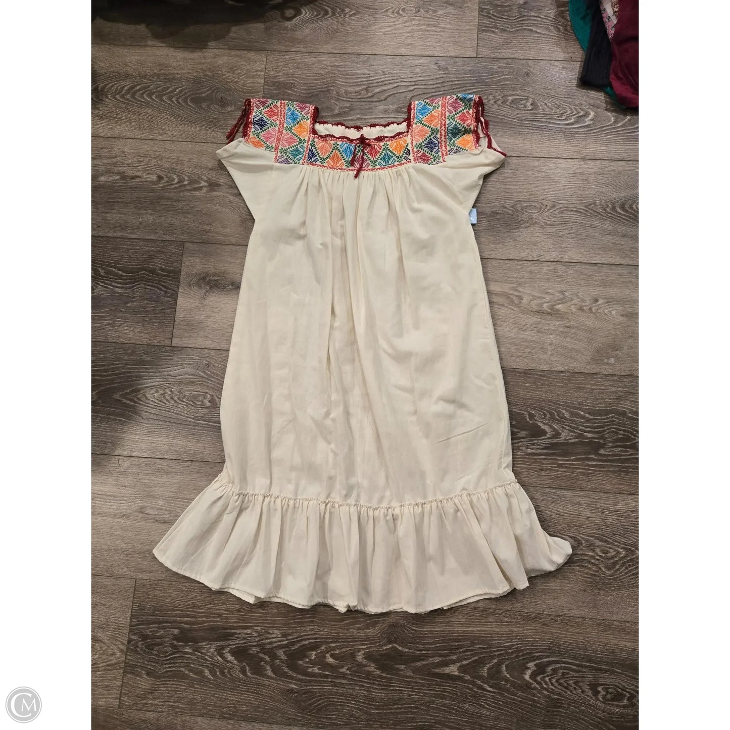 Dress Casual Midi By Cmc In Multi-colored, Size: M