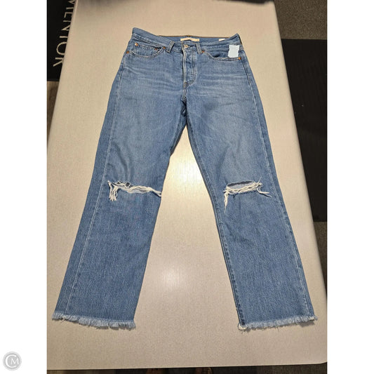 Jeans Straight By Levis In Blue Denim, Size: 4