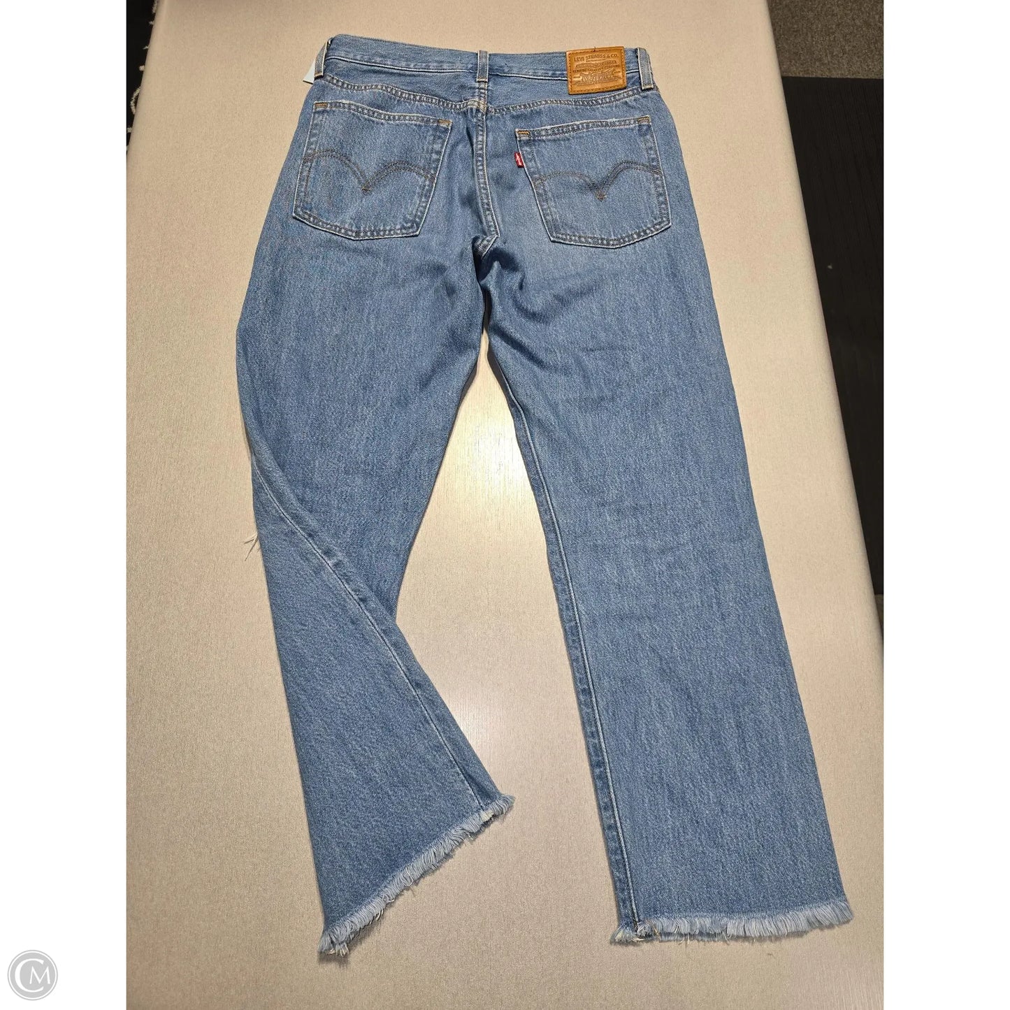 Jeans Straight By Levis In Blue Denim, Size: 4