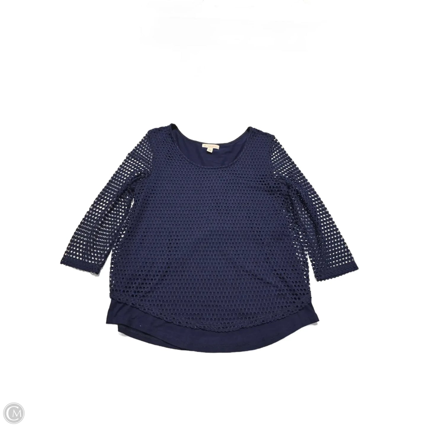 Top Long Sleeve By Cmc In Blue, Size: M