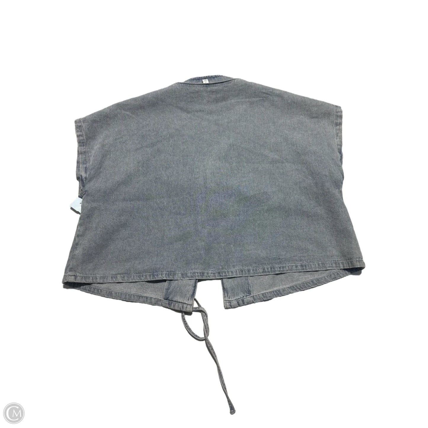 Top Sleeveless By Miou Muse In Blue Denim, Size: S