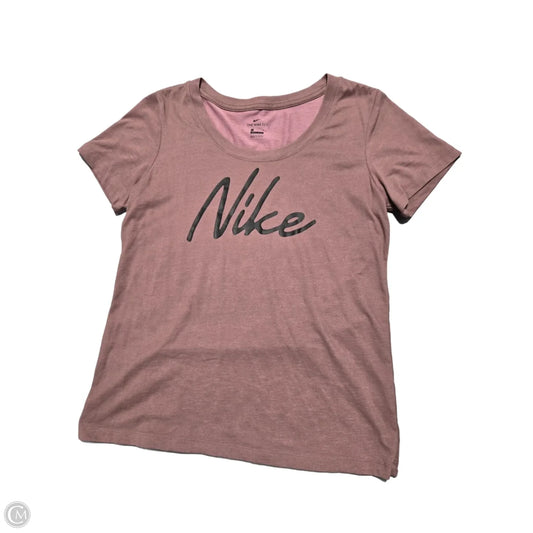 Top Short Sleeve By Nike In Pink, Size: M