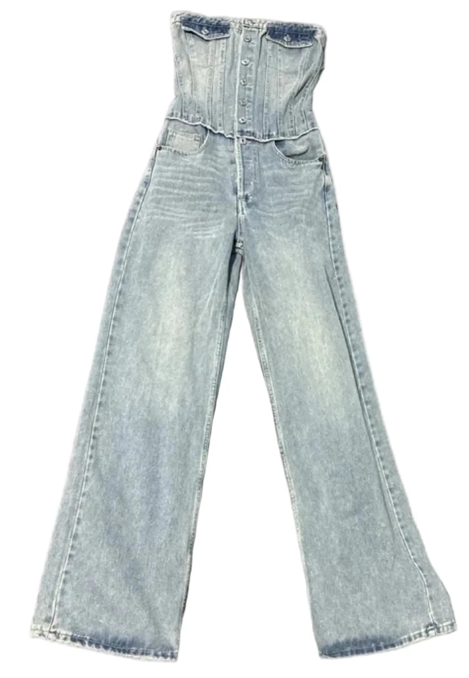 Jumpsuit By Cmc In Blue Denim, Size: S