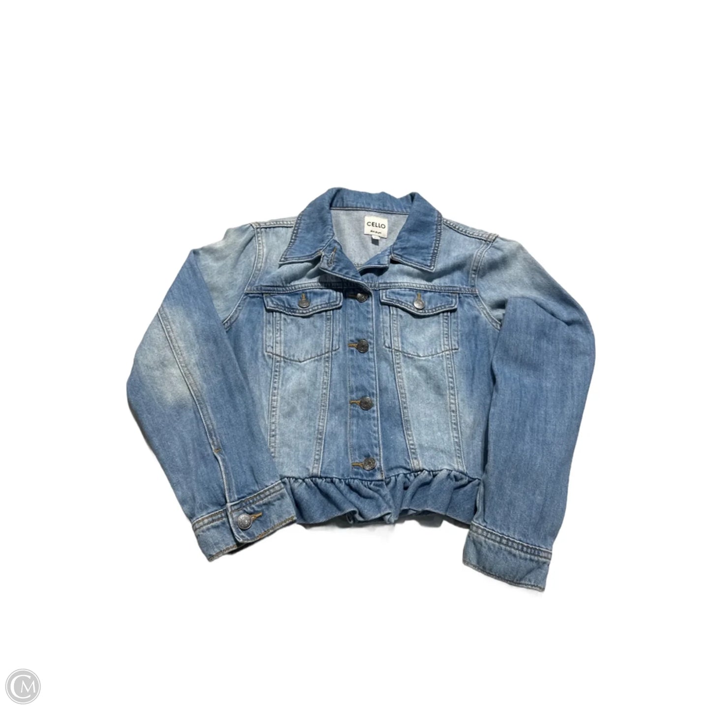 Jacket Denim By Cello In Blue Denim, Size: L