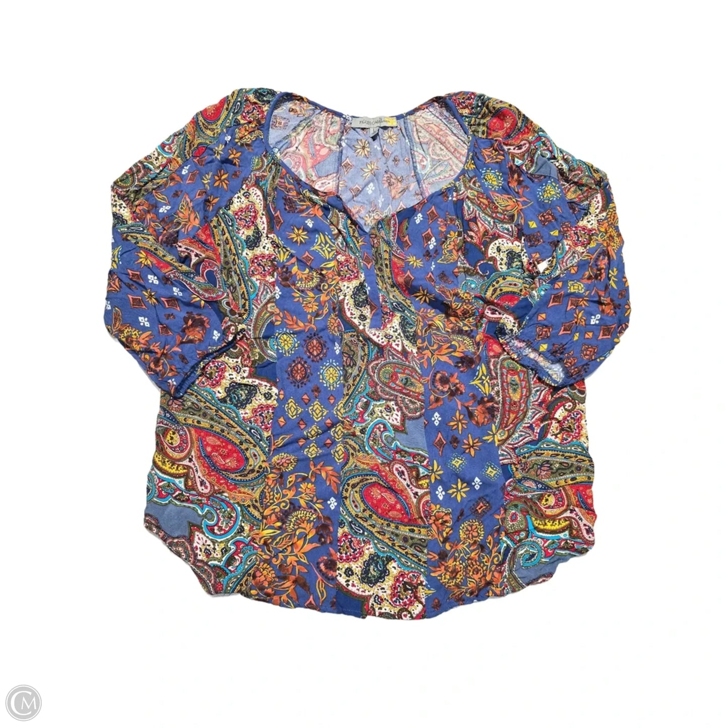 Top Long Sleeve By Figuero & Flower In Floral Print, Size: L