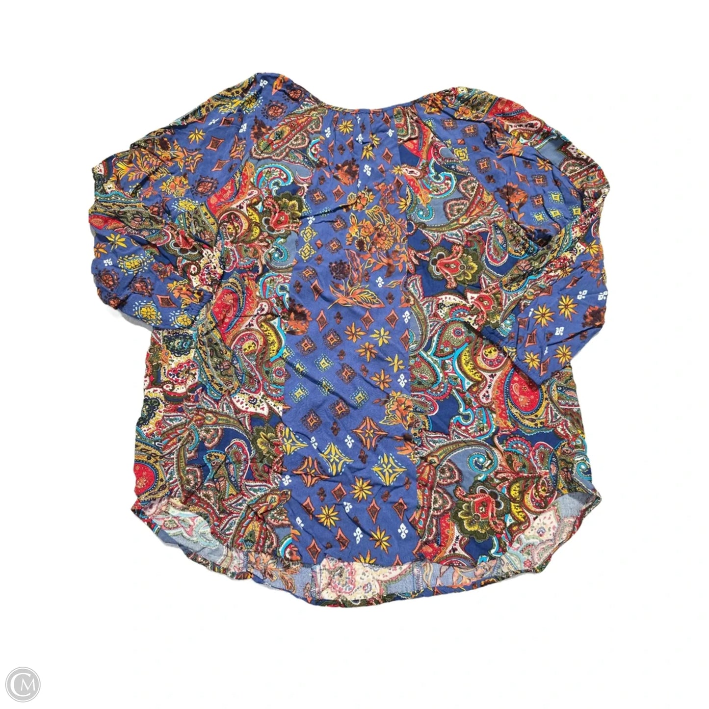 Top Long Sleeve By Figuero & Flower In Floral Print, Size: L