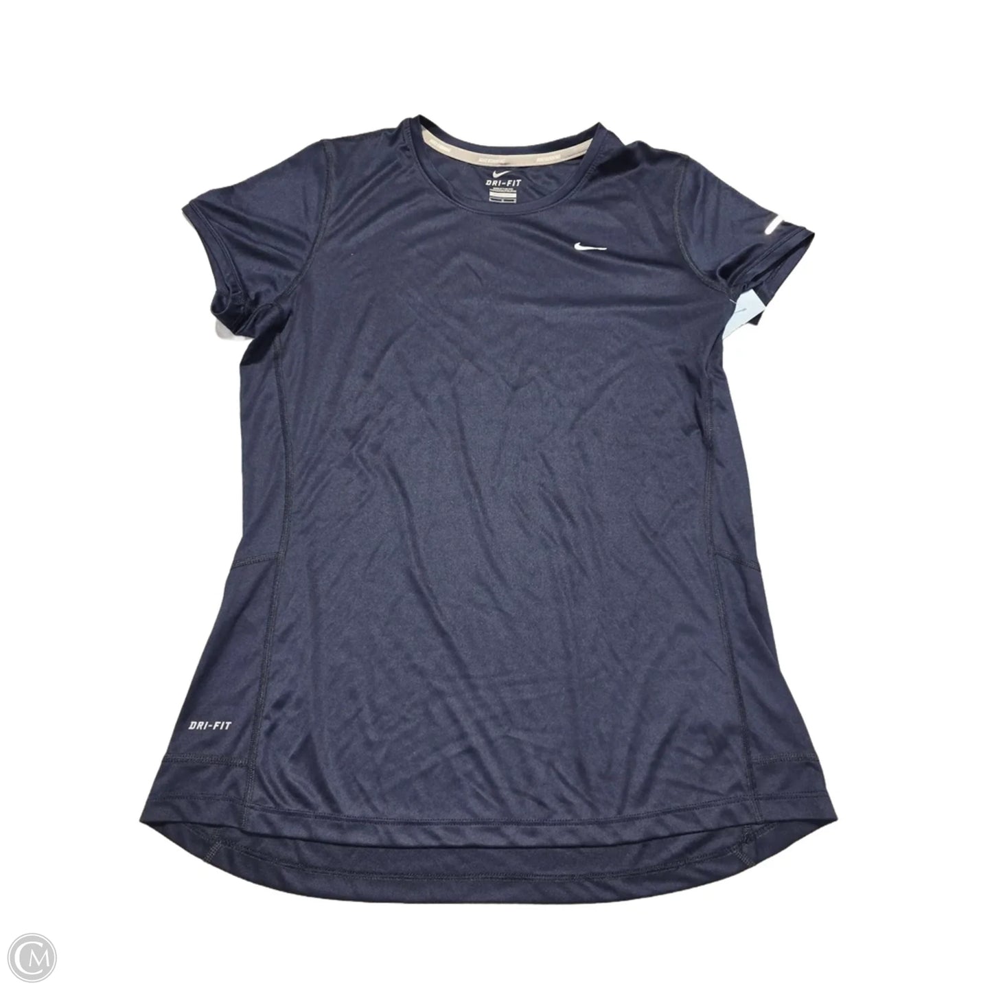 Top Short Sleeve By Nike In Navy, Size: L