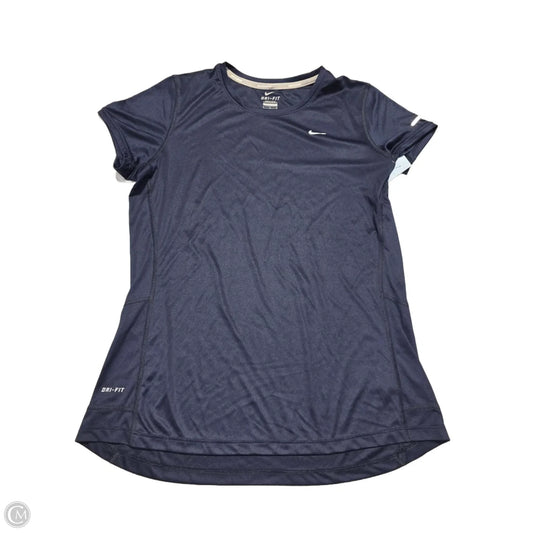 Top Short Sleeve By Nike In Navy, Size: L
