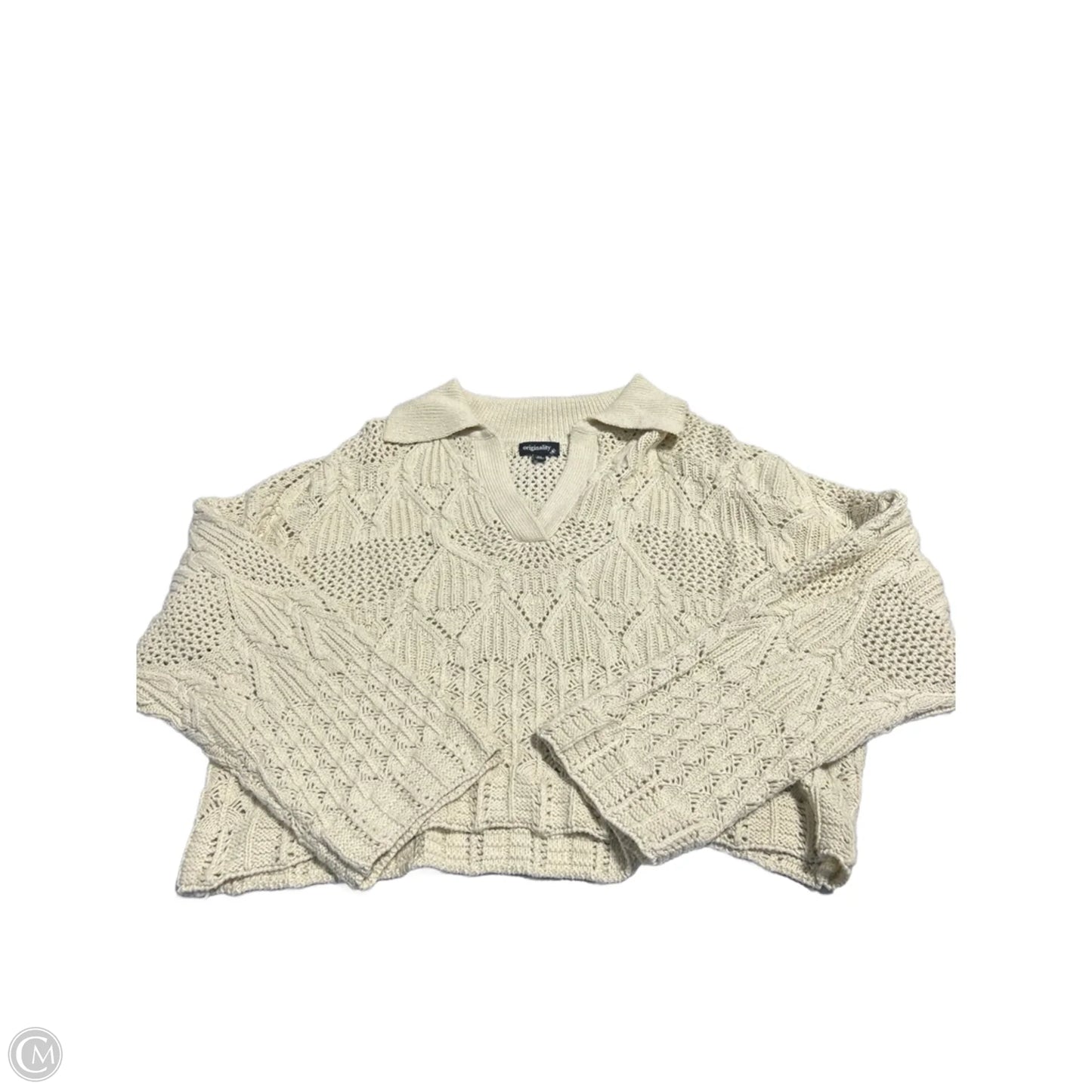 Sweater By Originality In Cream, Size: M