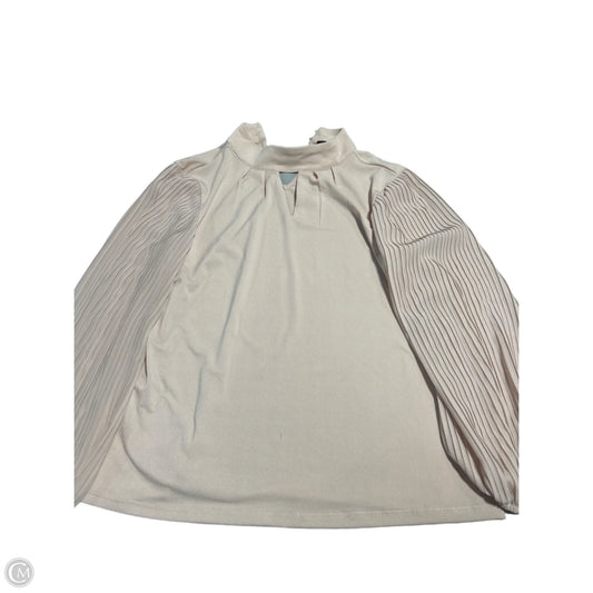 Blouse Long Sleeve By Cable And Gauge In Pink, Size: M