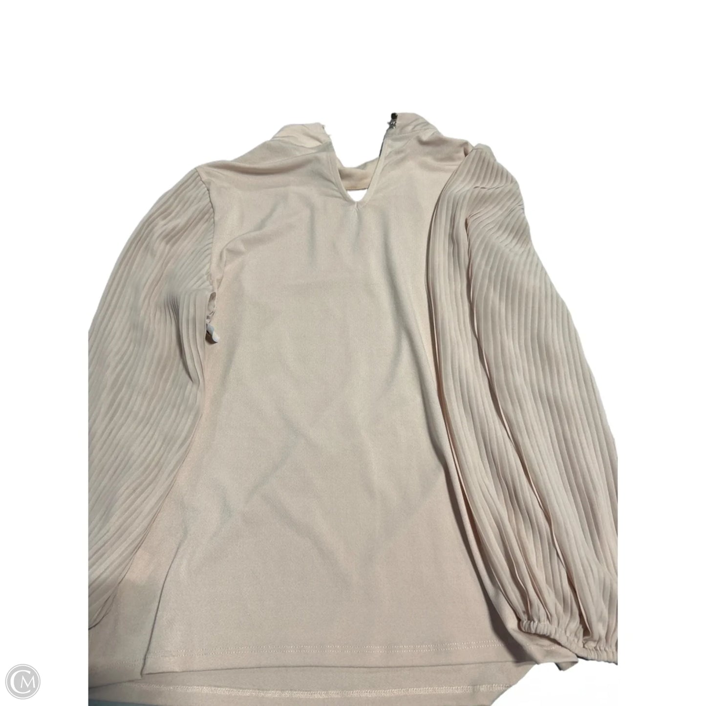 Blouse Long Sleeve By Cable And Gauge In Pink, Size: M