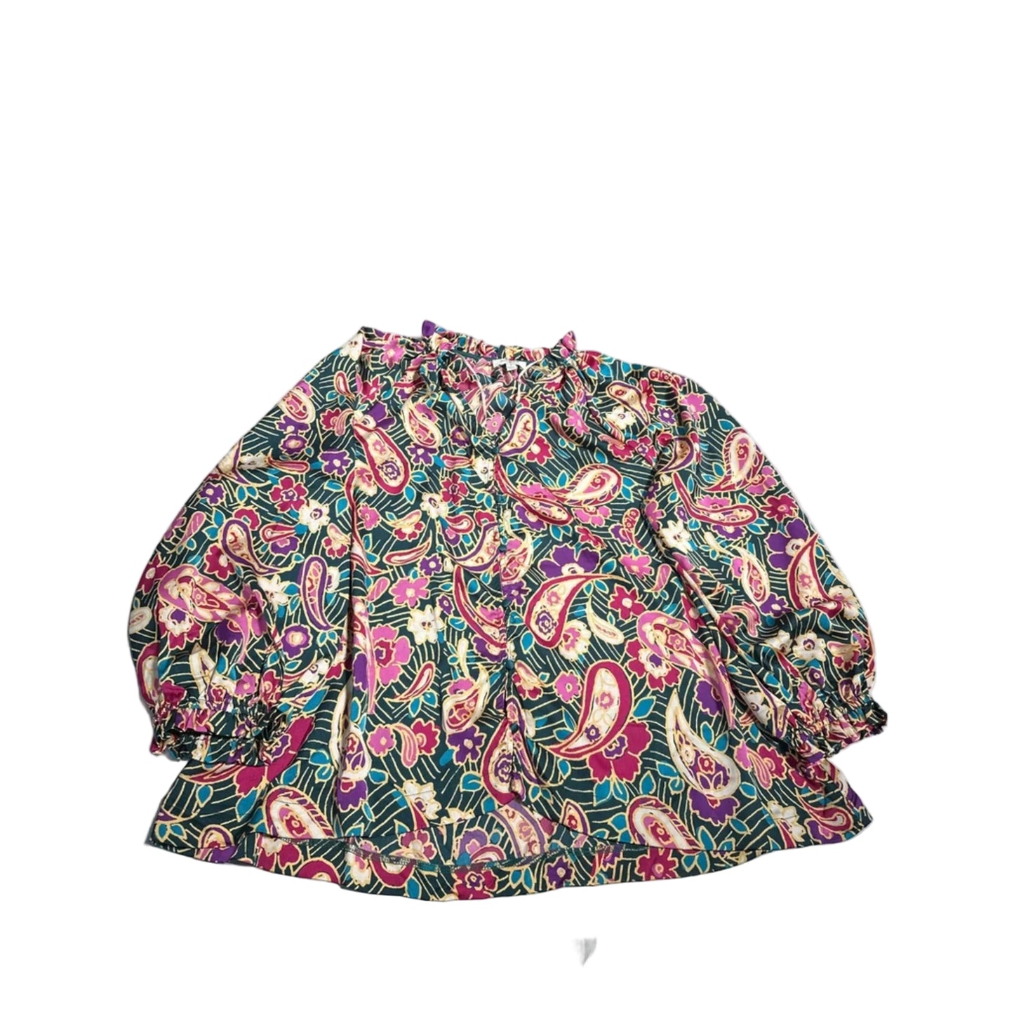 Blouse Short Sleeve By Umgee In Multi-colored, Size: M