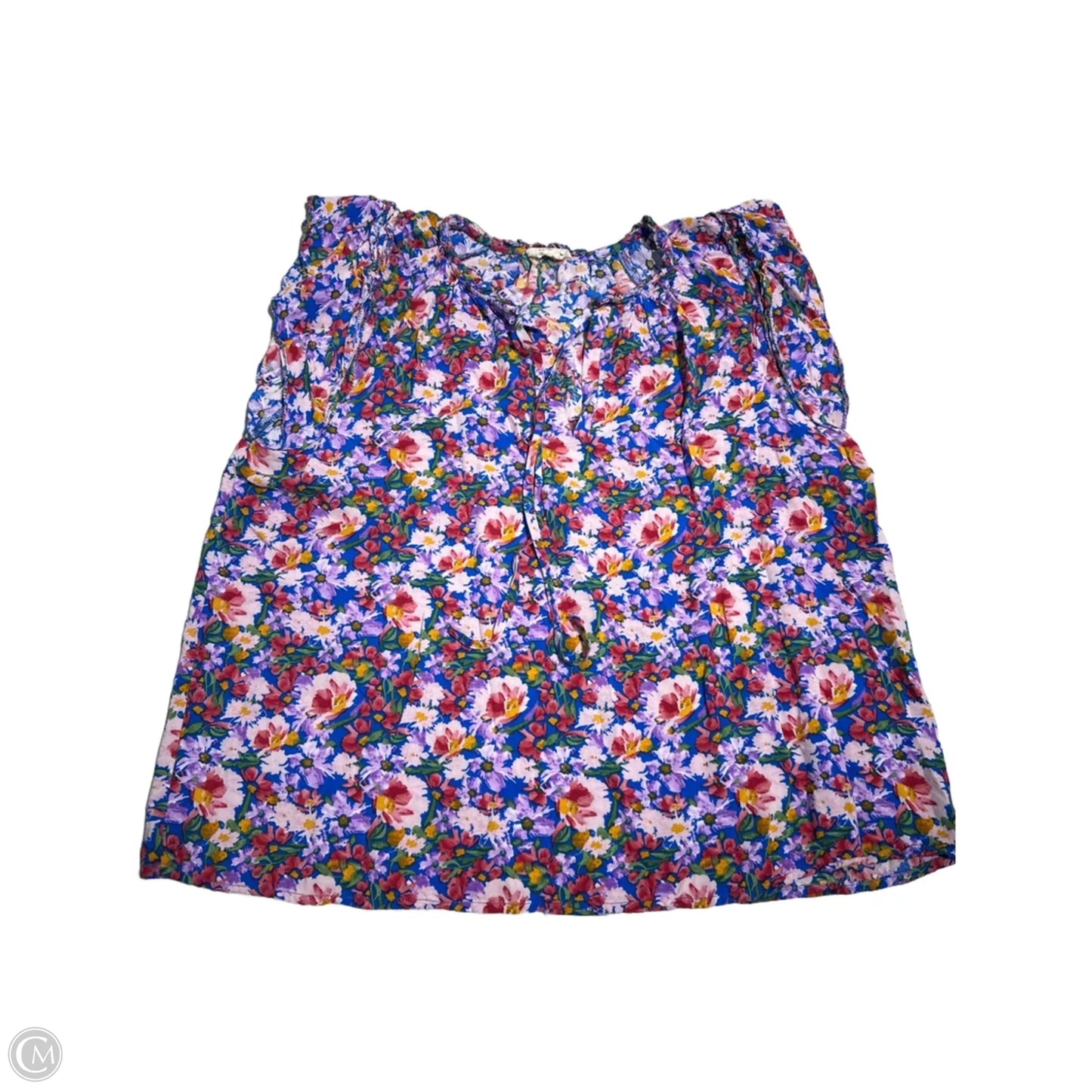 Top Short Sleeve By Ee Some In Floral Print, Size: S