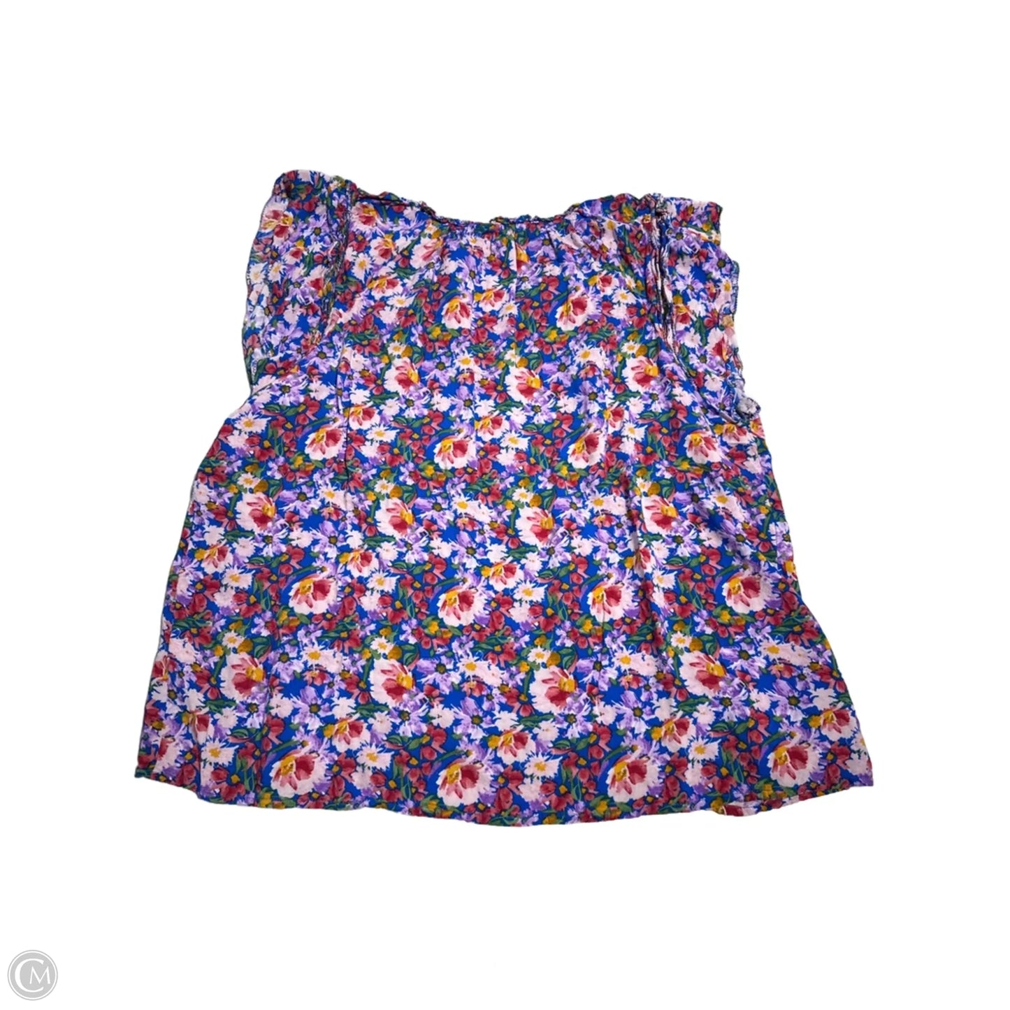 Top Short Sleeve By Ee Some In Floral Print, Size: S
