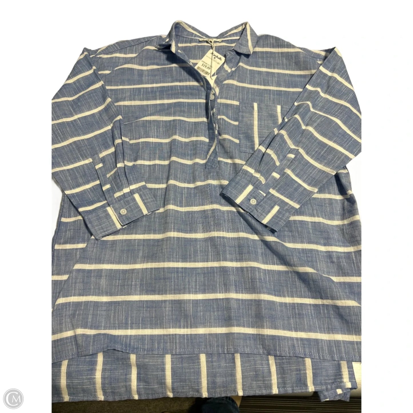 Top Long Sleeve By Beachlunchlounge In Blue, Size: L