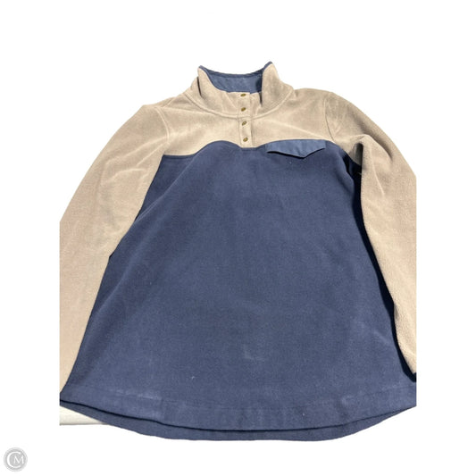 Sweatshirt Collar By Entro In Blue & Grey, Size: L