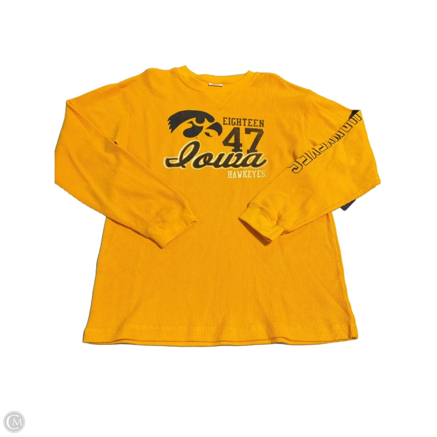 Top Long Sleeve By Cme In Yellow, Size: M