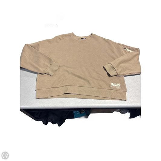 Top Long Sleeve By Adidas In Brown, Size: Xl