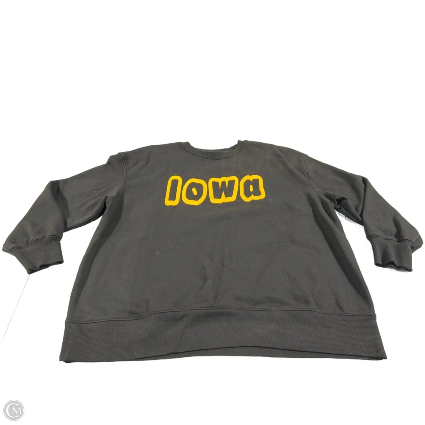 Top Long Sleeve By Terra & Sky In Black, Size: 1x