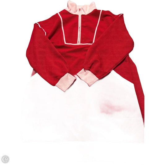 Sweatshirt Collar By Cmc In Pink & Red, Size: M
