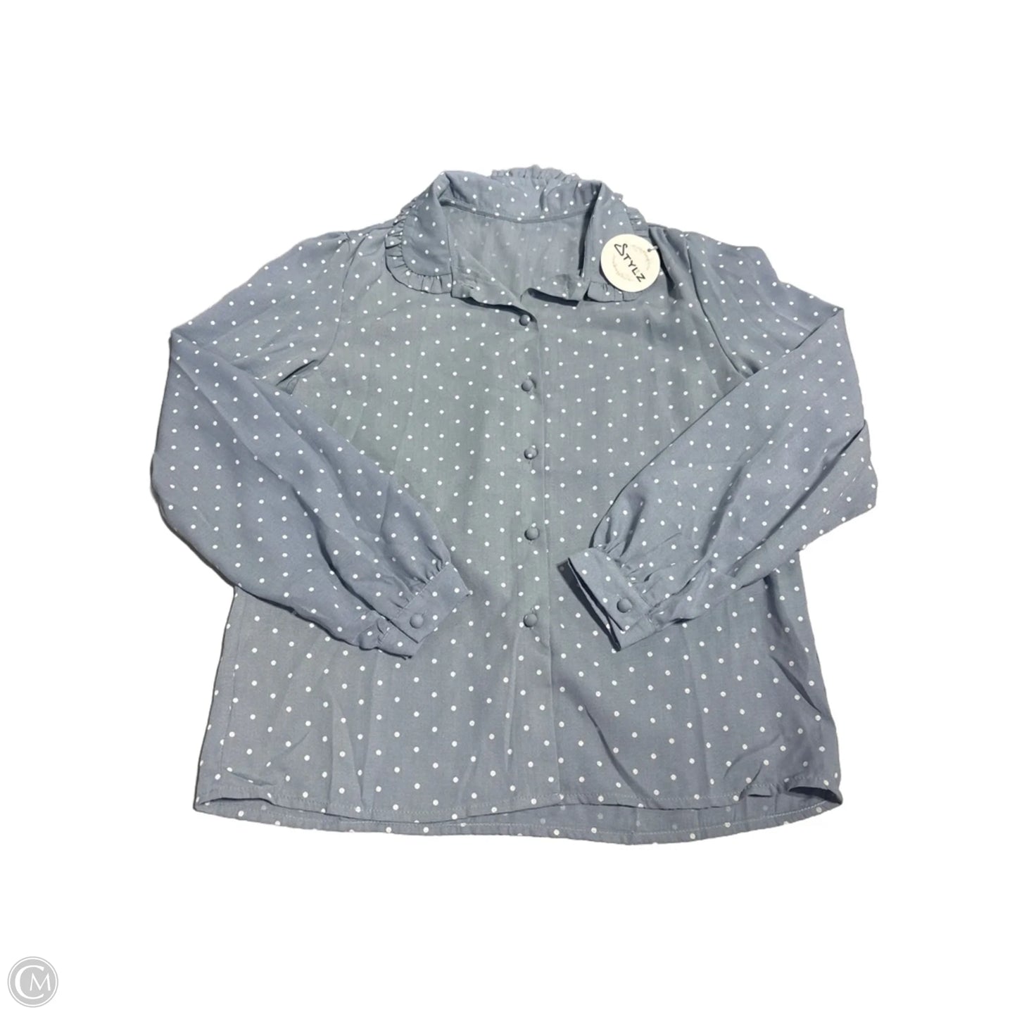 Top Long Sleeve By Cmc In Blue, Size: S