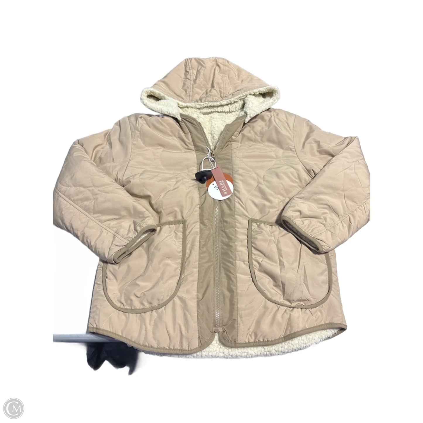 Coat Puffer & Quilted By Cmc In Tan, Size: S