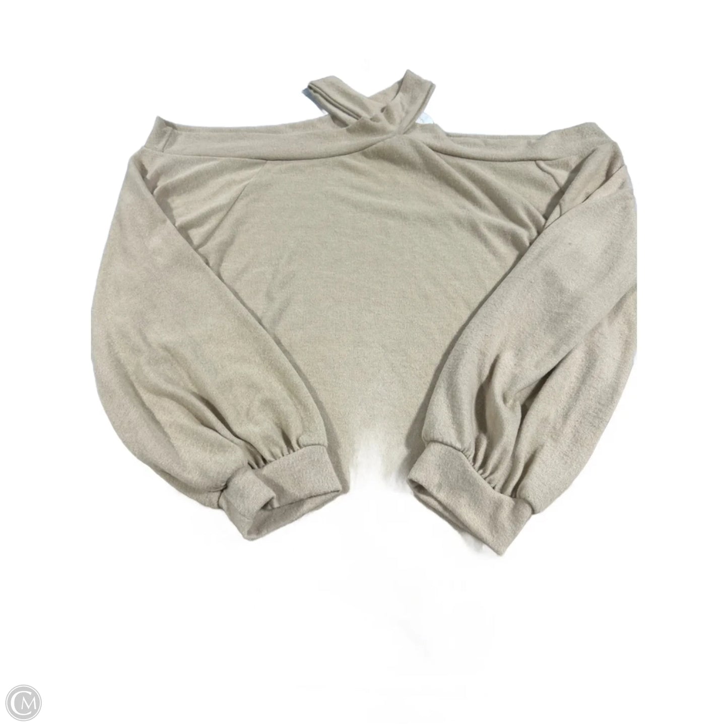 Top Long Sleeve By Bibi In Tan, Size: Xl