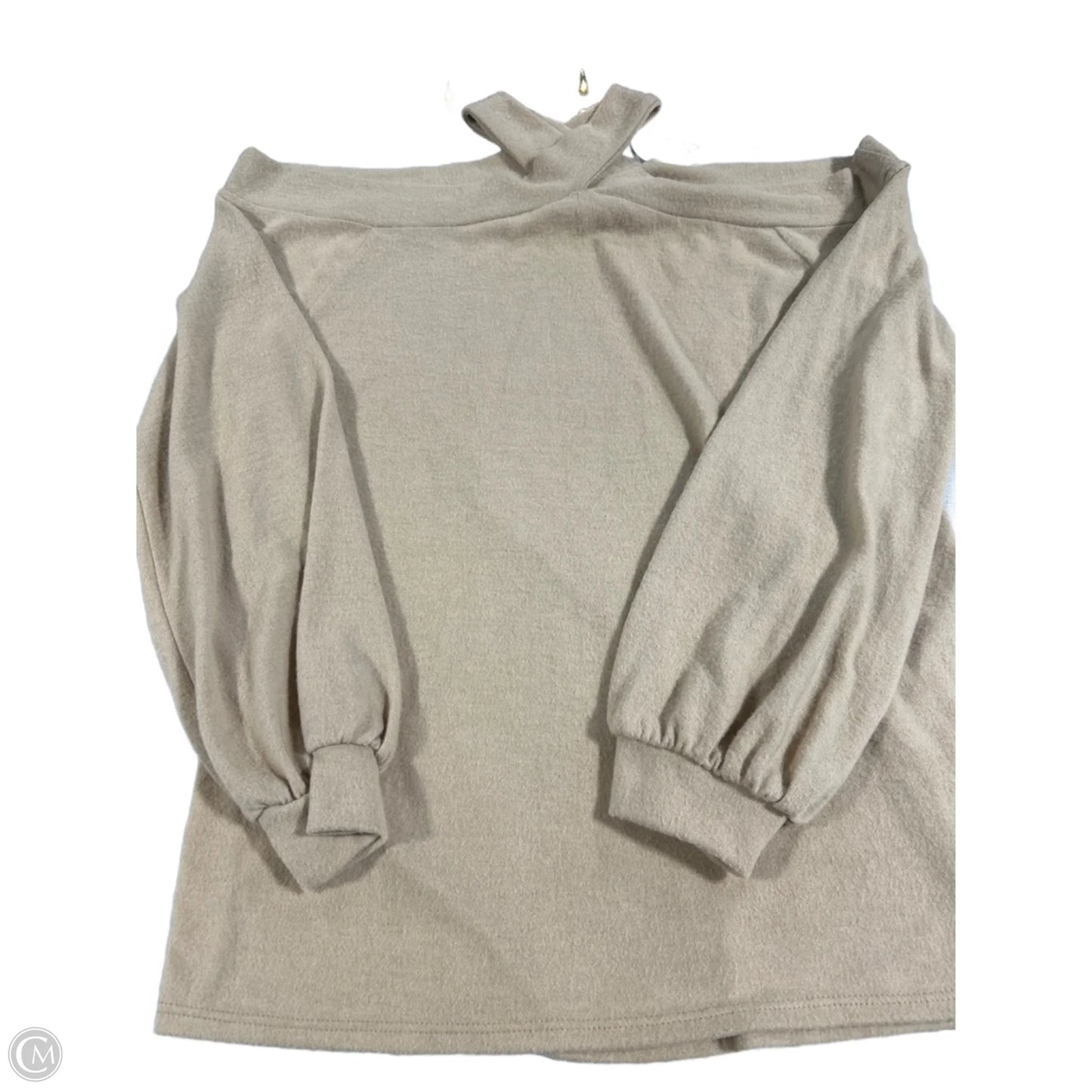 Top Long Sleeve By Bibi In Tan, Size: S