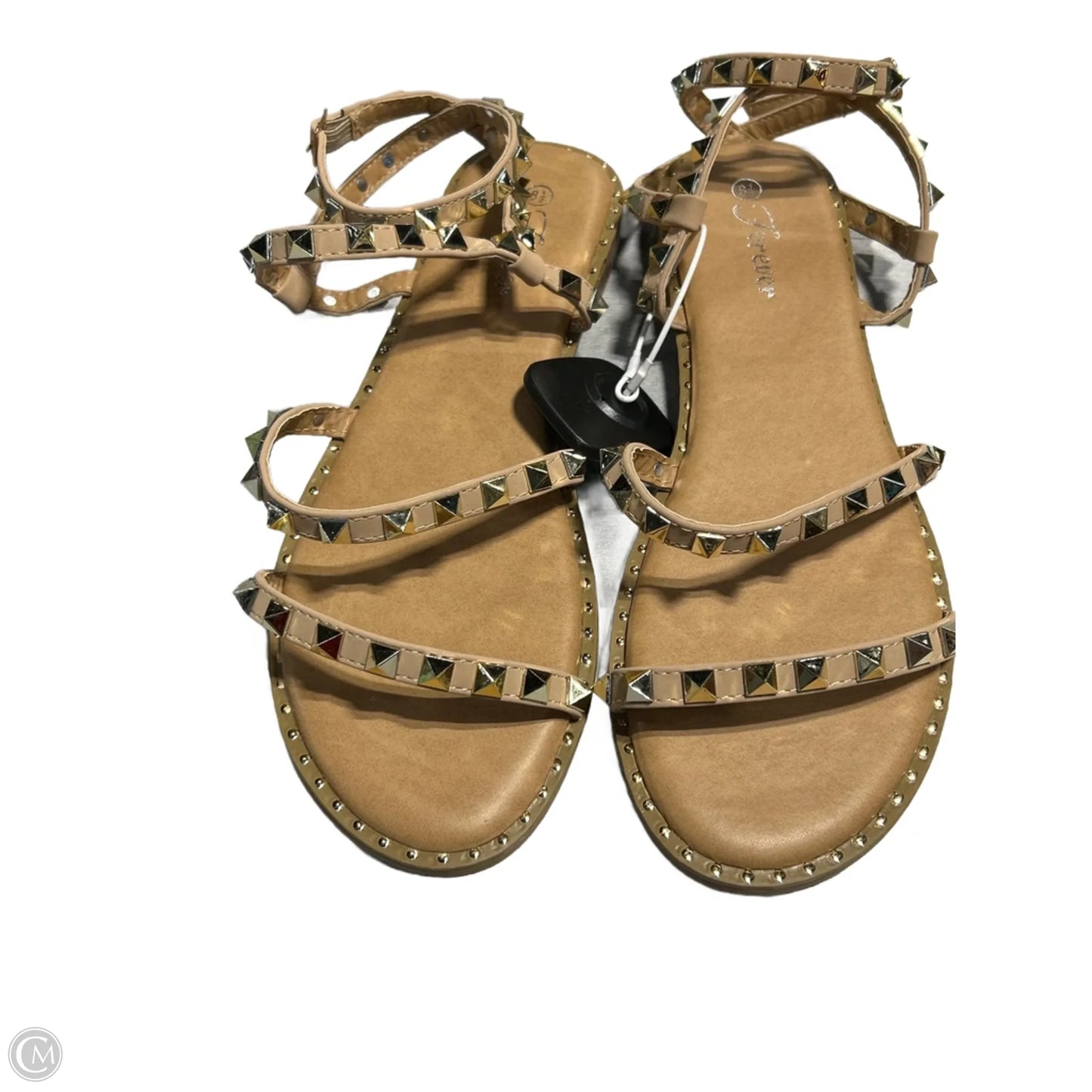 Sandals Flats By Forever In Gold, Size: 8.5