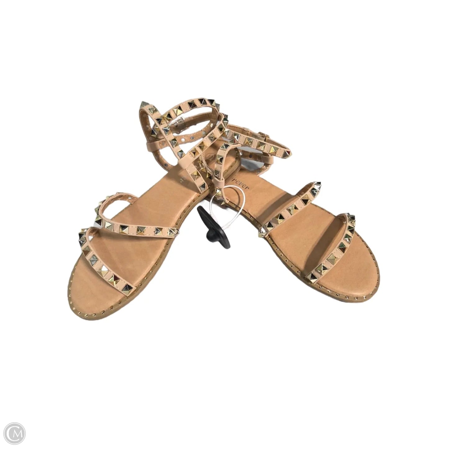 Sandals Flats By Forever In Gold, Size: 6