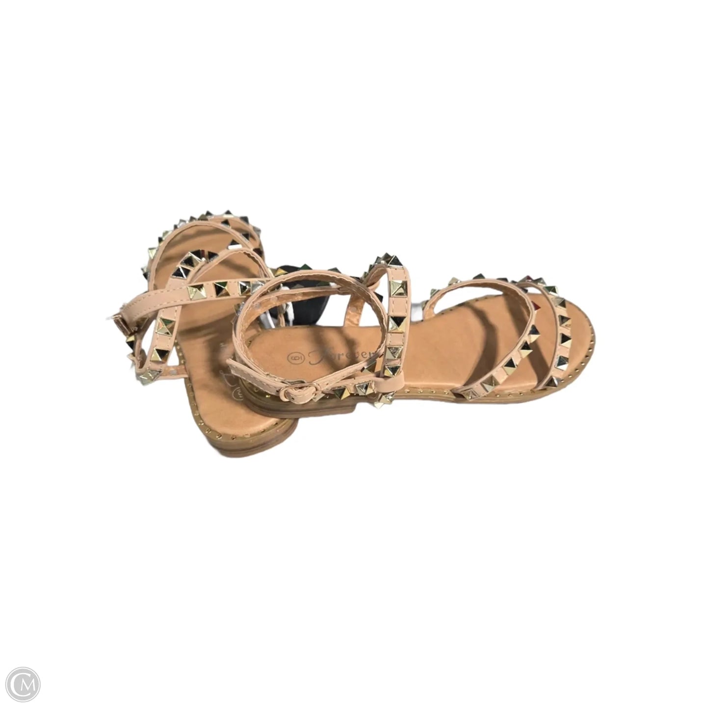 Sandals Flats By Forever In Gold, Size: 6